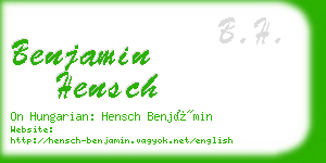 benjamin hensch business card